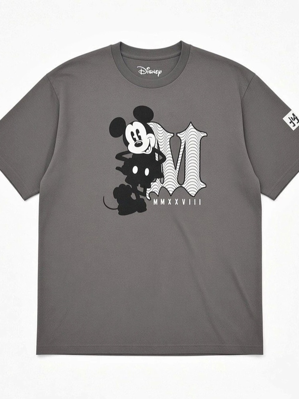 Neff x Disney Mickey Mouse Graphic Tee Charcoal Gray Streetwear T-Shirt Mens XL